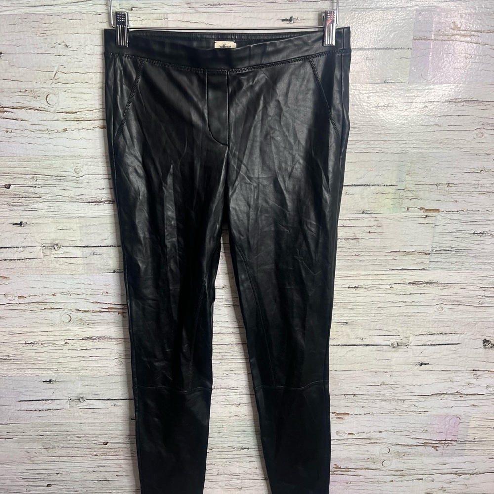 Aritzia wilfred size small Black Leggings faux leather